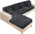 NAISI Sectional Couch Covers 8 Piece Velvet Stretch Slipcover - Soft