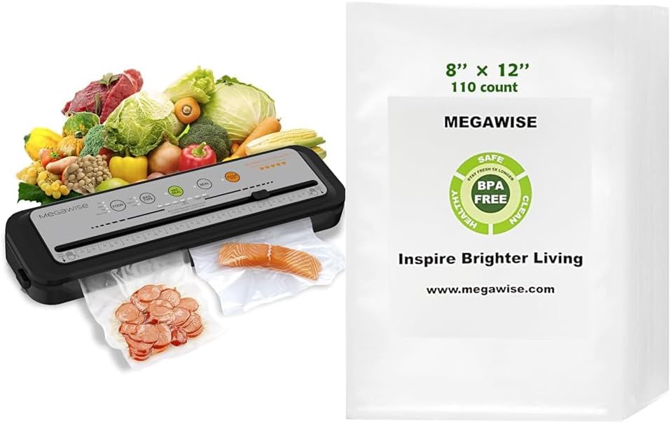 2023 Updated MEGAWISE Vacuum Sealer Machine for Food Preservation