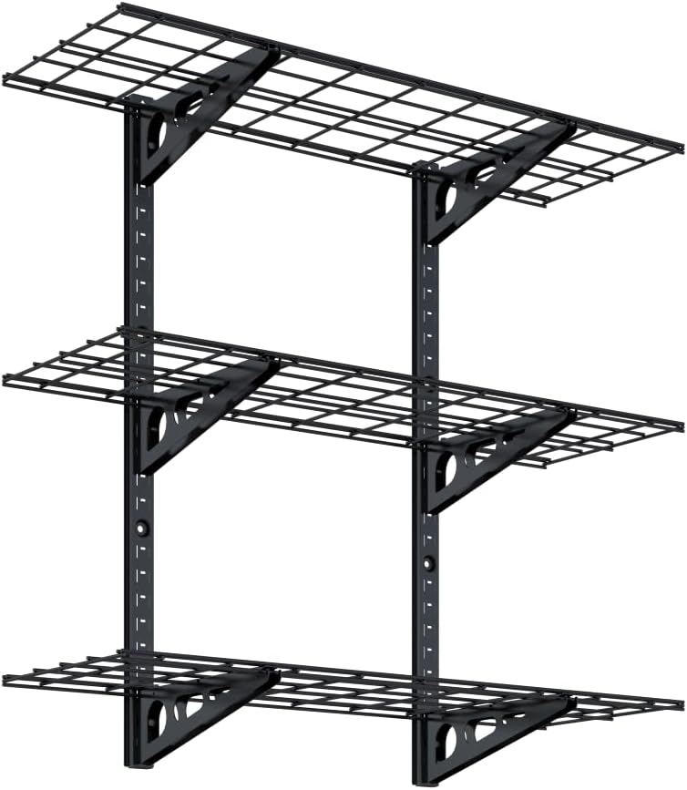 FLEXIMOUNTS 3 Tier Garage Storage Wall Shelving for Tools