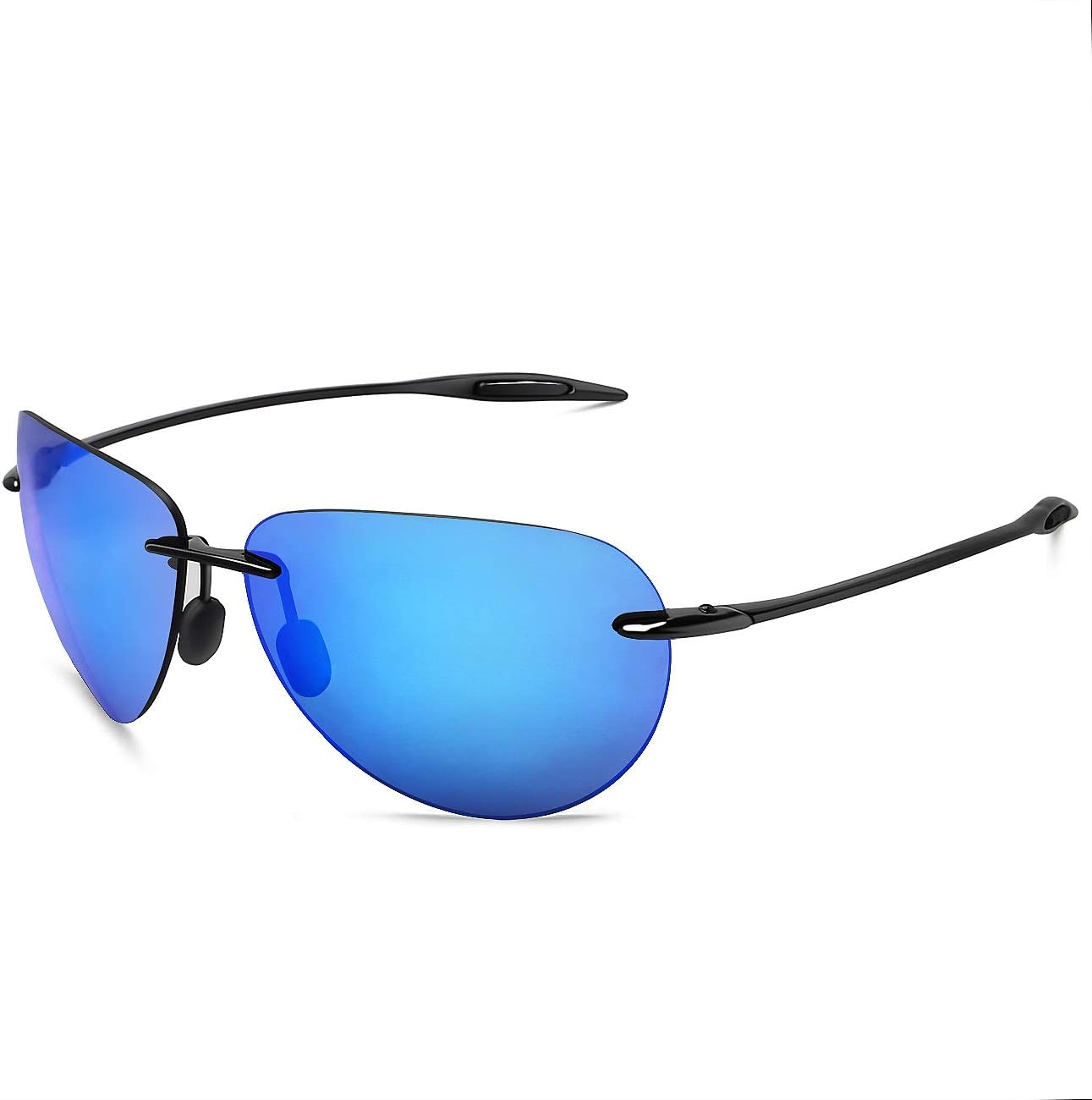 JULI Sports Sunglasses for Men Women Tr90 Rimless Frame MJ8009