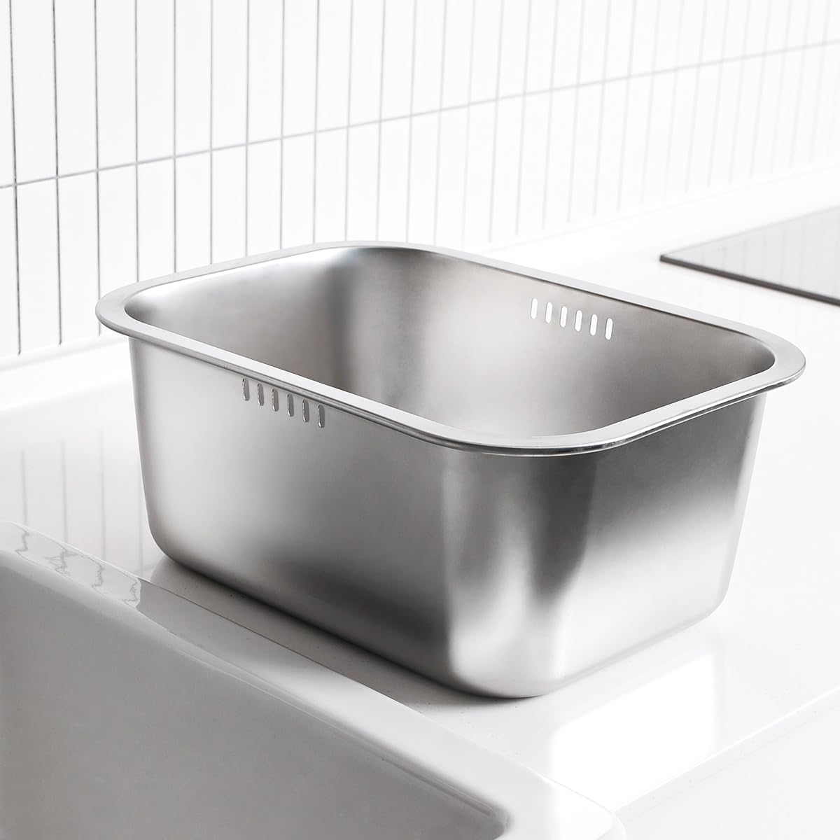 Portable Washing-up Bowl 10 Liters Large Stainless Steel Dishpan