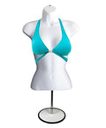 Female Mannequin Torso Small-Med White with Adjustable Metal Stand