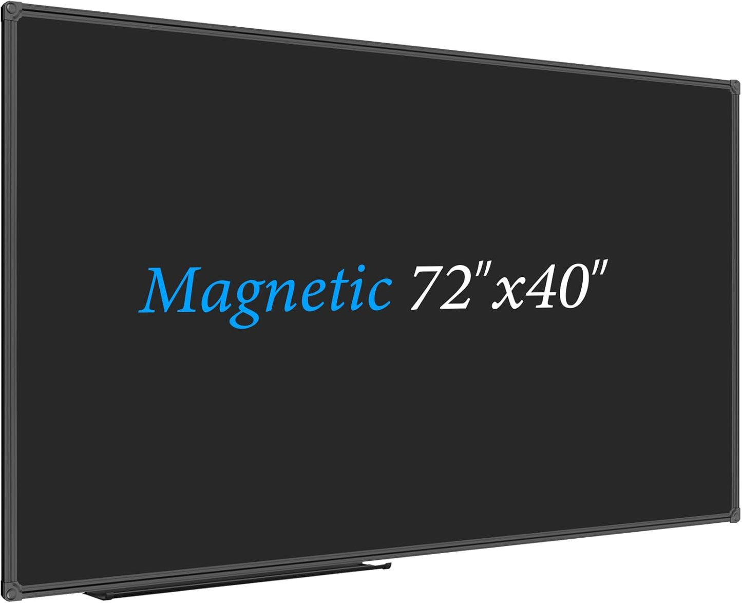Magnetic Chalkboard 72 x 40 Inch with Black Aluminum Frame