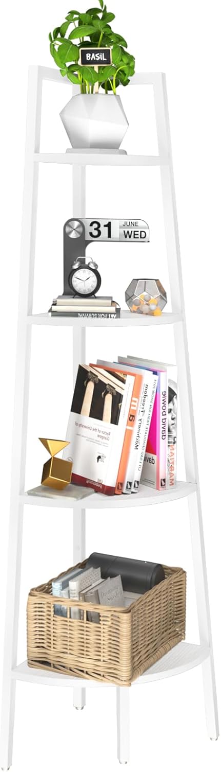 Stylish 4-Tier Corner Shelf for Home Decor and Organization