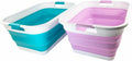 Collapsible Laundry Basket 41L Set of 2 - Ceramic Blue & Pale Purple