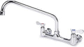 Wall Mount Kitchen Faucet 8in Center with 12in Swivel Spout - Durable