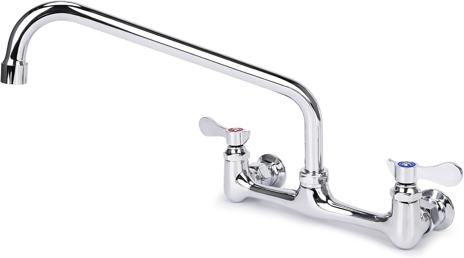 Wall Mount Kitchen Faucet with 12 Inch Swivel Spout for Utility