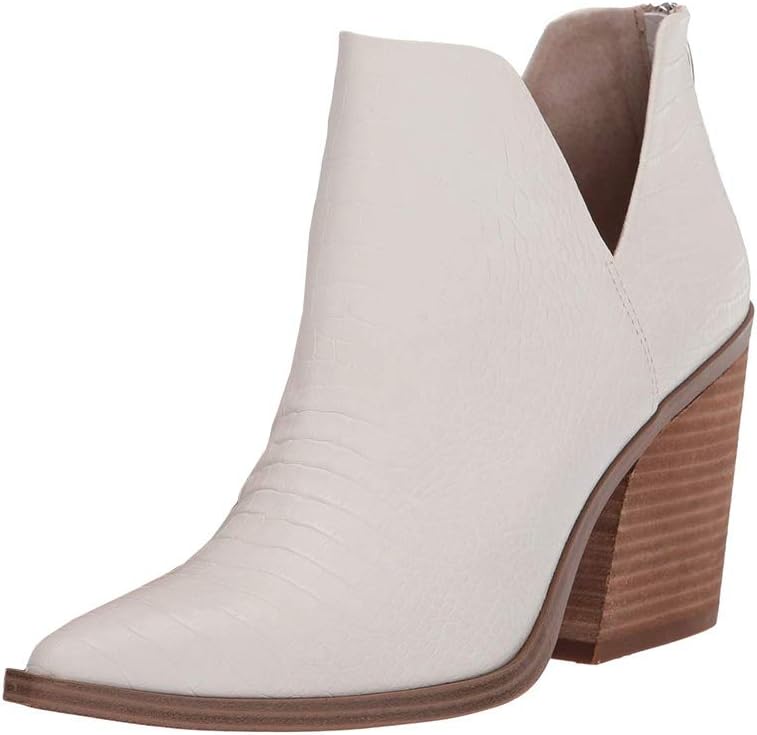 Kathemoi Womens Slip on Ankle Boots with V Cutout Design
