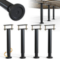 4-Piece Adjustable Height Bed Support Legs 10-16.5in - Sturdy Center