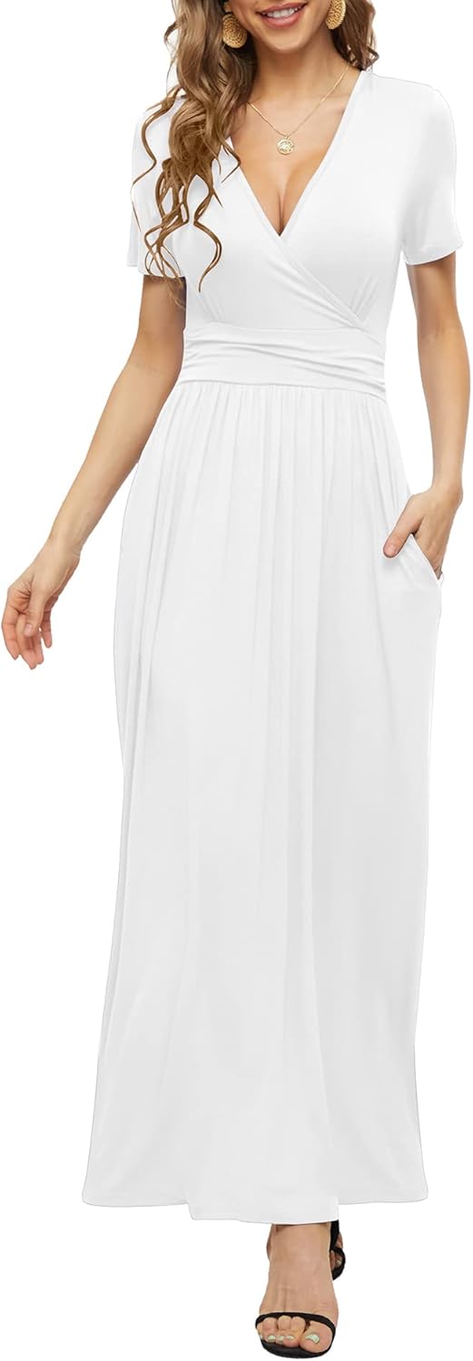 LILBETTER Women's Summer Maxi Dress with Pockets and Style