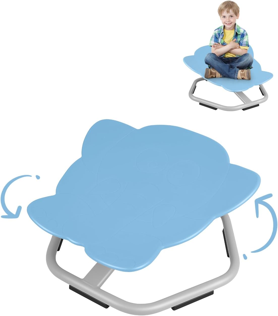 Light Blue Kids Swivel Chair: Training Balance & Coordination