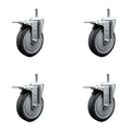 Rubbermaid Mobile Shelf Truck 5 in Replacement Caster Set - Quiet