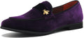 FLQL Men's Luxury Penny Loafer Slip-On Velvet Shoes for Parties
