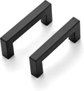 Matte Black 30 Pack Square Bar Cabinet Handles - 3 in Hole Center