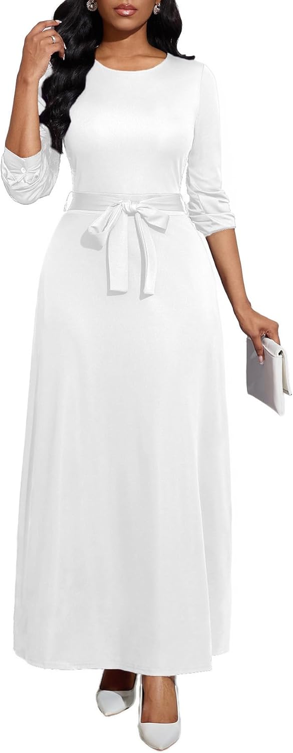 Long Dress for Women Casual Long Sleeve Maxi Dress 2025