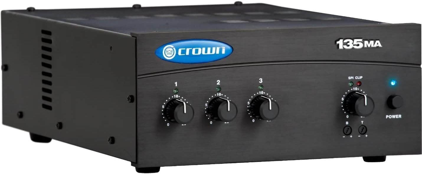 Crown 135MA Powered Mixer Amplifier for Paging and Music