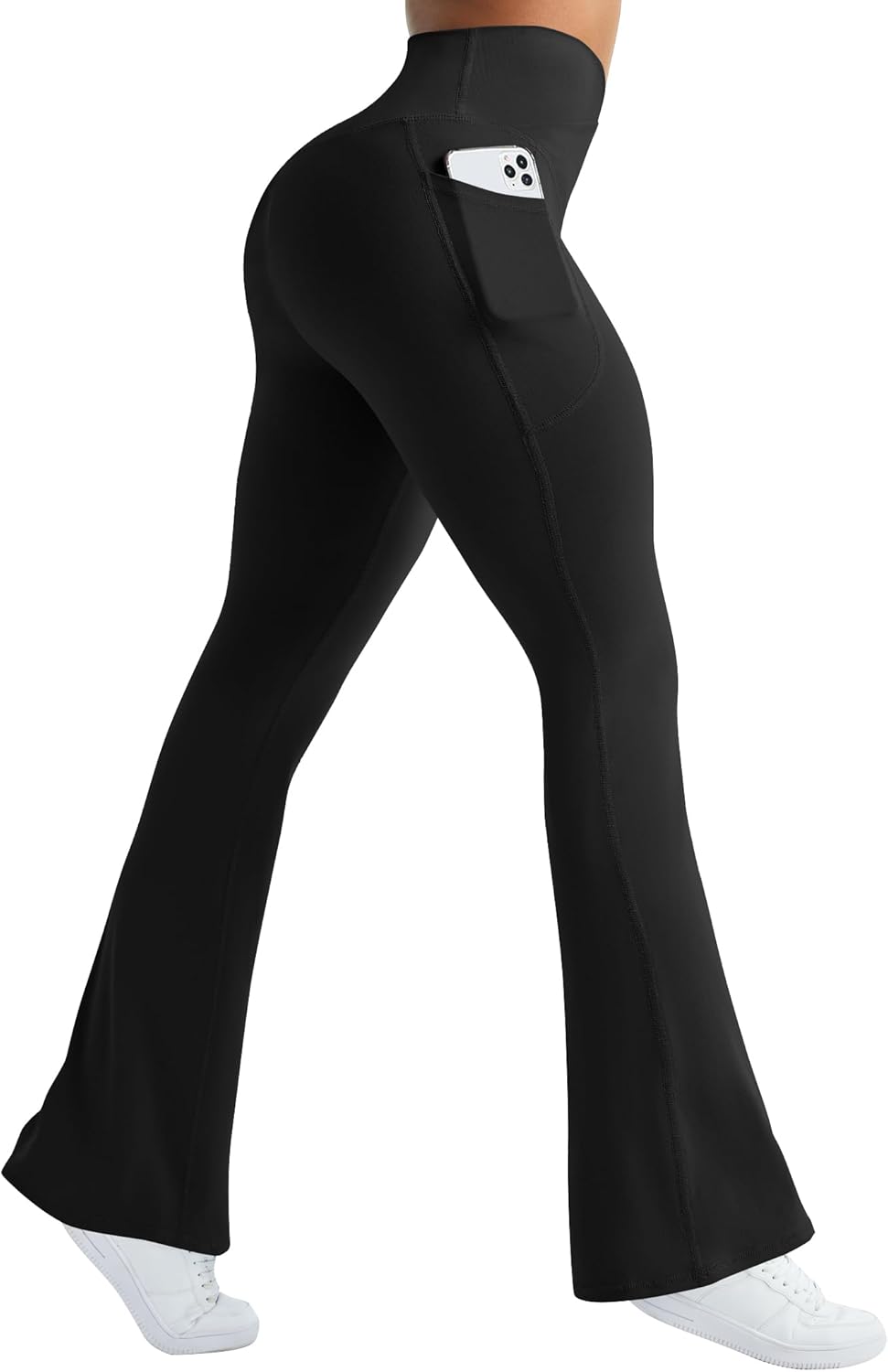 AB-Eleven Flare Yoga Pants: Pocketed, No Front Seam