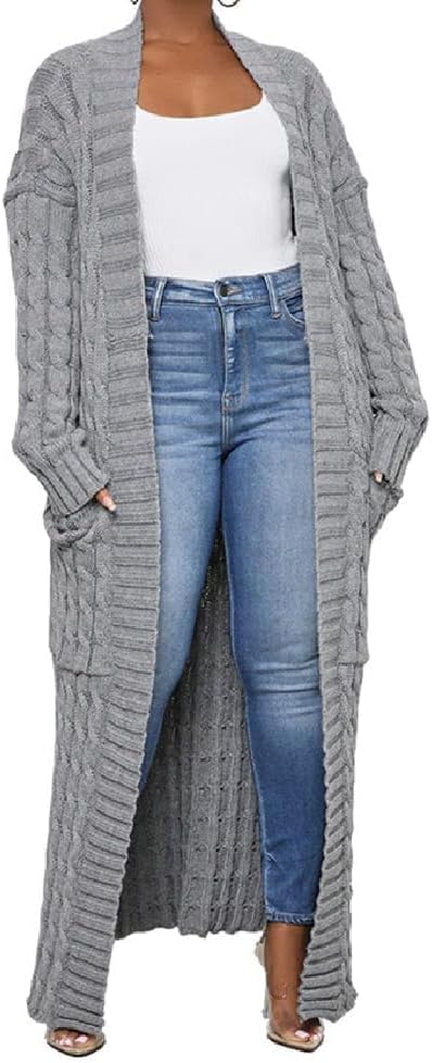 Stylish Cable Knit Cardigan with Pockets for Women 2023
