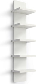Homaterial 5 Tier Wall Shelf Unit Narrow Floating Shelf - Space-Saving