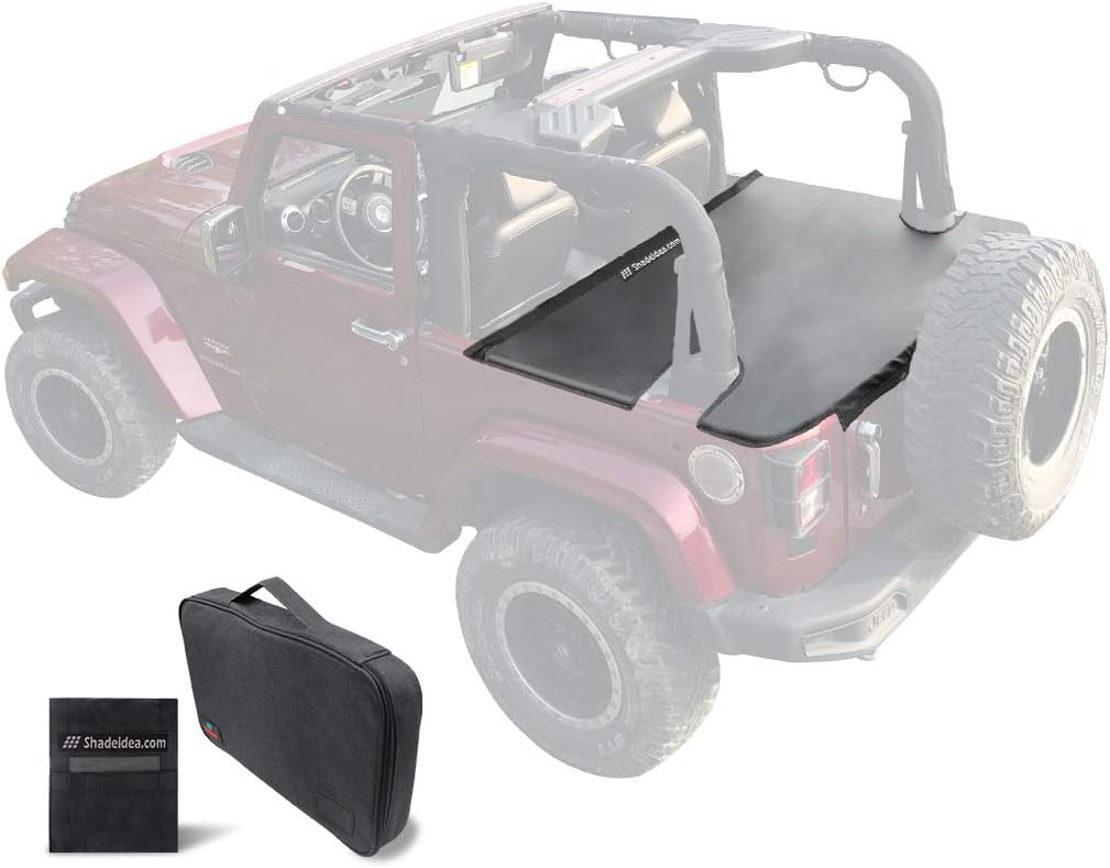 Shadeidea Tonneau Cover for Jeep Wrangler JK 2 Door Cargo