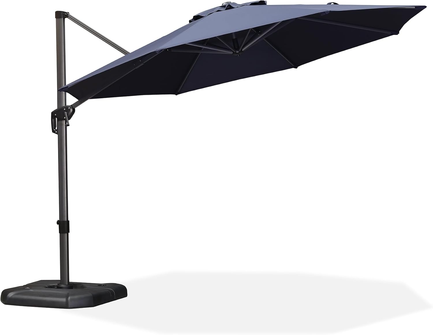 11 Feet Patio Cantilever Umbrella with 360-Degree Rotation