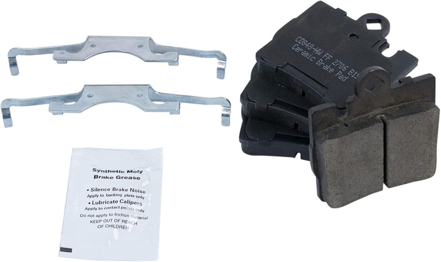 TRQ Rear Brake Pads Ceramic Hardware for Mercedes-Benz CL Series