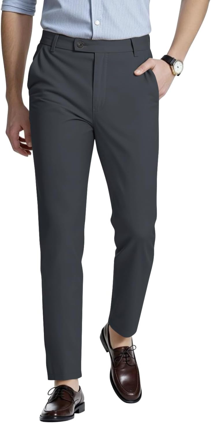 GINGTTO Mens Dress Pants Slim Fit Stretch Formal Pants Review