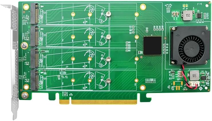 Quad PCIe 3.0 x16 M.2 NVMe Switch Controller for High Performance