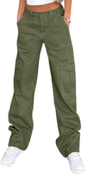 Cargo Pants for Women High Waisted Baggy Stretchy Wide Leg - Casual