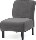Ultra-Soft Velvet Slipper Chair Cover - Grey