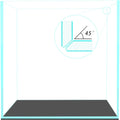 Fzone 7 Gal Rimless Nova Clear Anata Series Tank - Ultra Clear View