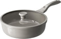Redchef Deep Ceramic Frying Pan with Lid 10in - Nonstick, Healthy