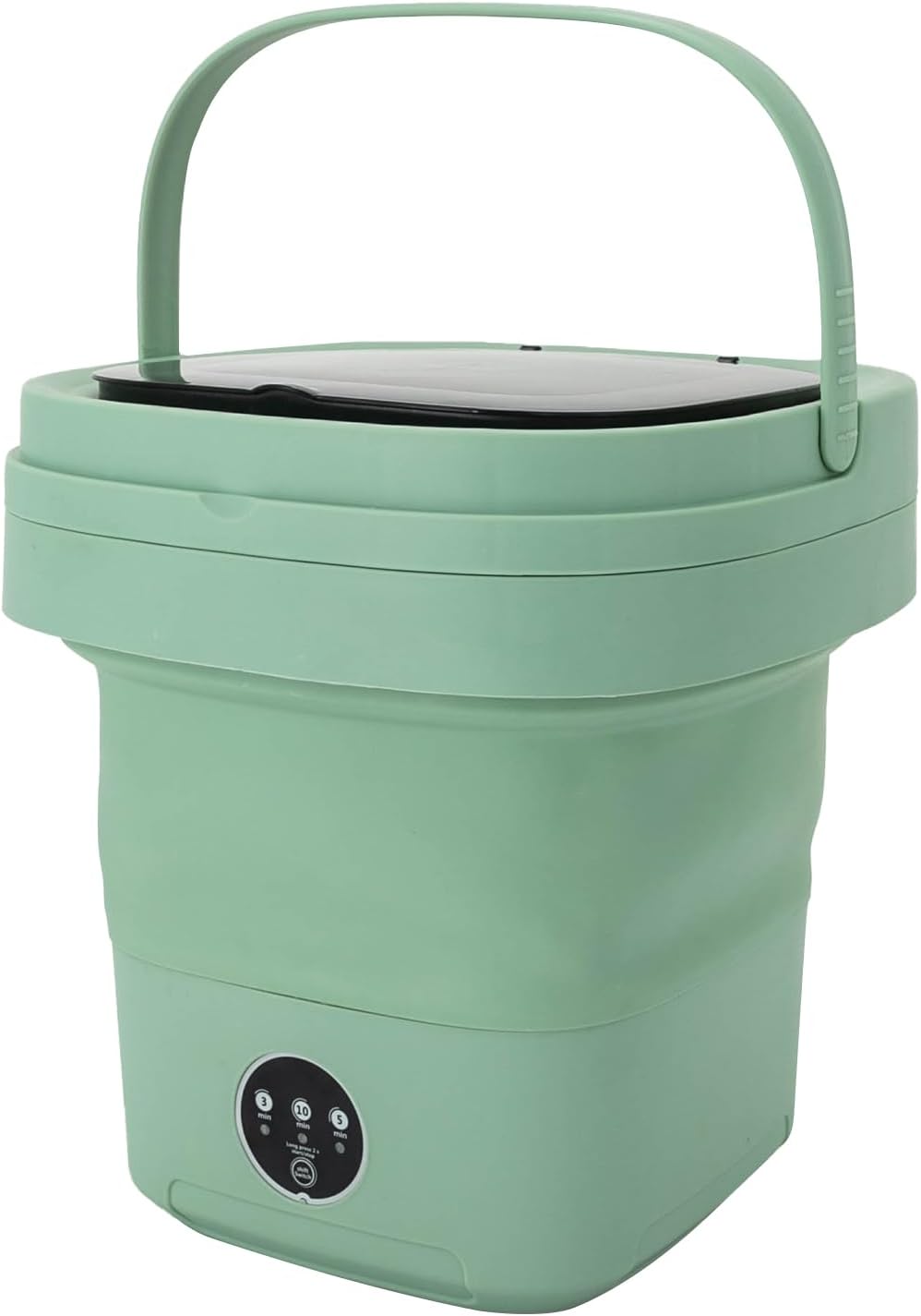 Compact Spin Dryer & Washer Combo, 11L Capacity, Perfect for Travel & Small Spaces - Green