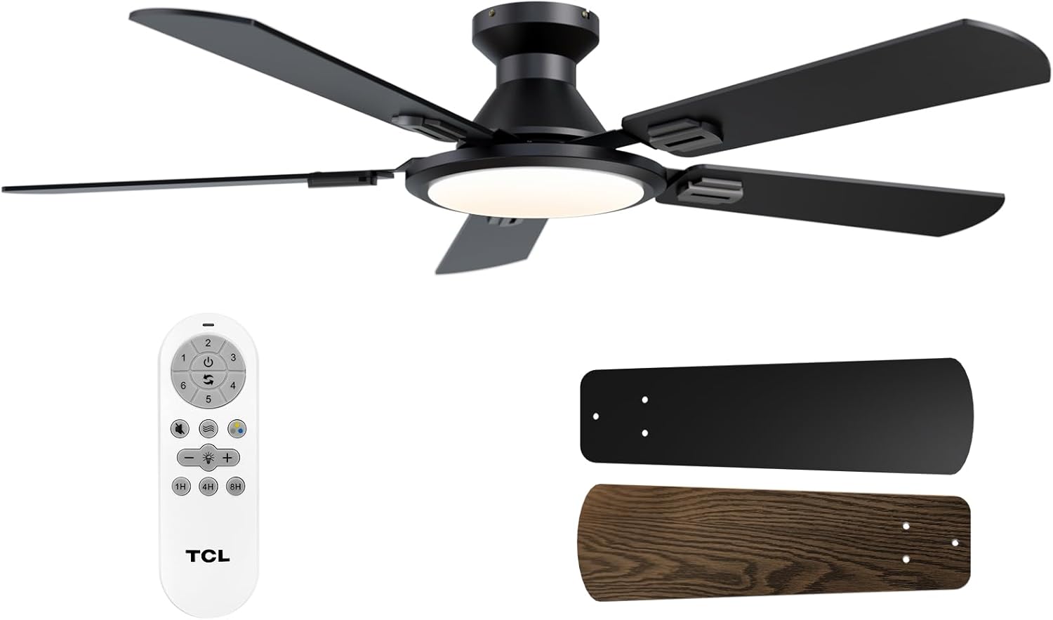 TCL 52 Inch Ceiling Fan with Lights and Remote Control for Comfort