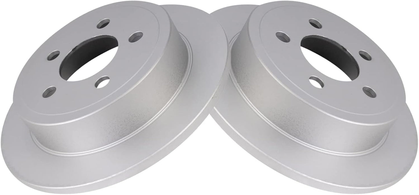 TRQ Rear Brake Rotors Set for 2003-2007 Jeep Liberty & Wrangler