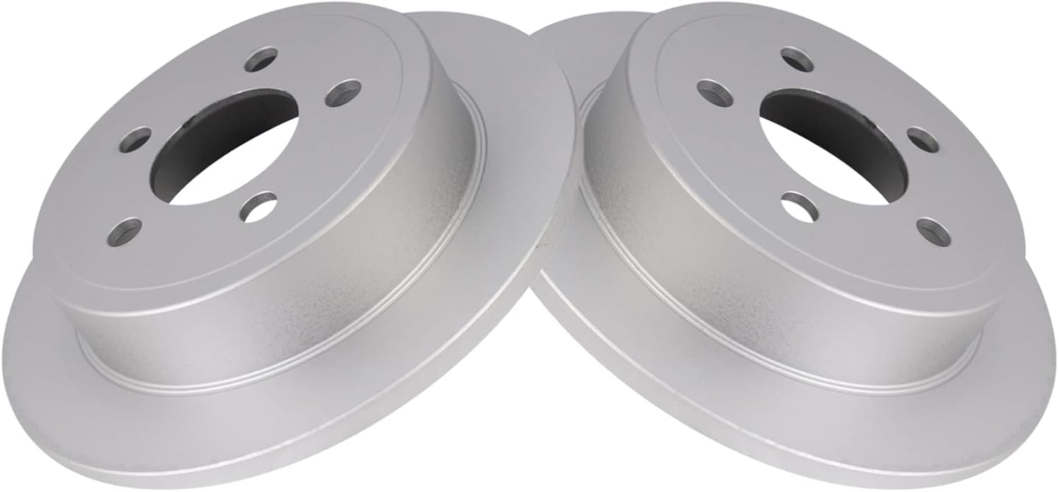 TRQ Rear Brake Rotors Set for 2003-2007 Jeep Liberty & Wrangler
