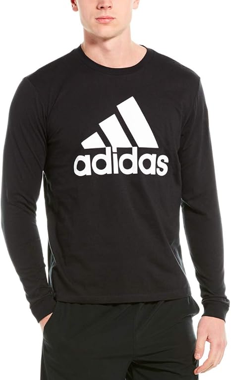 adidas Men's Basic Badge of Sport Long Sleeve Tee for Comfort