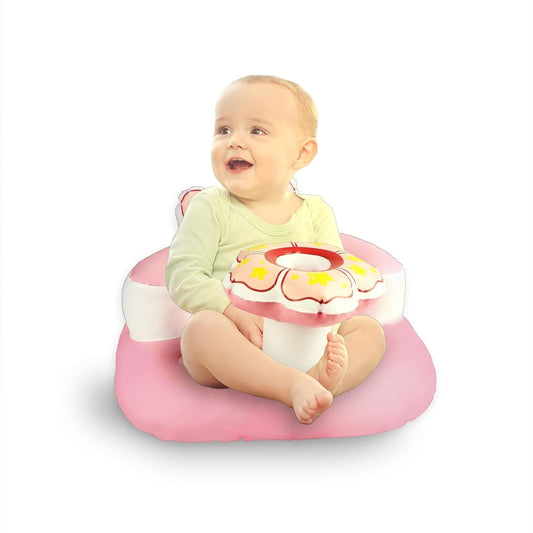 PEEKO Inflatable Baby Seat with Built-In Pump - Princess Pink