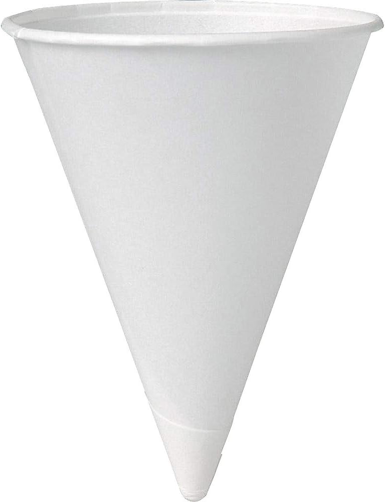 Solo 4 oz White Paper Cone Cups for Convenient Serving