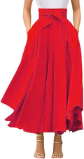 Women's Elegant High Waisted Side Slit Bohemian Maxi Skirt