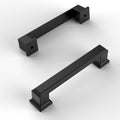 Amerdeco Matte Black Cabinet Pulls 3-3/4 in Hole Center - Sturdy