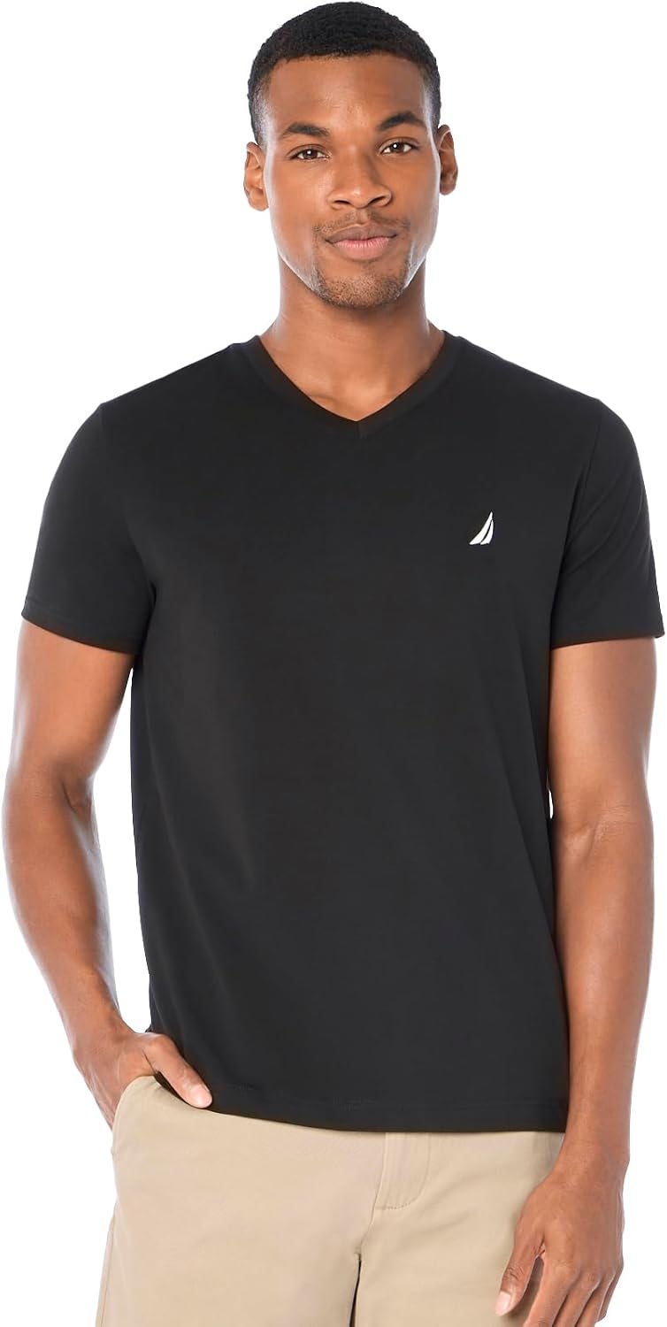 Nautica Mens Short Sleeve Solid Slim Fit V-Neck T-Shirt Review