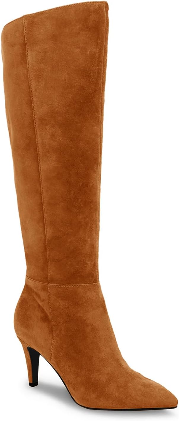 Coutgo Womens Wide Calf Knee High Boots for Stylish Comfort