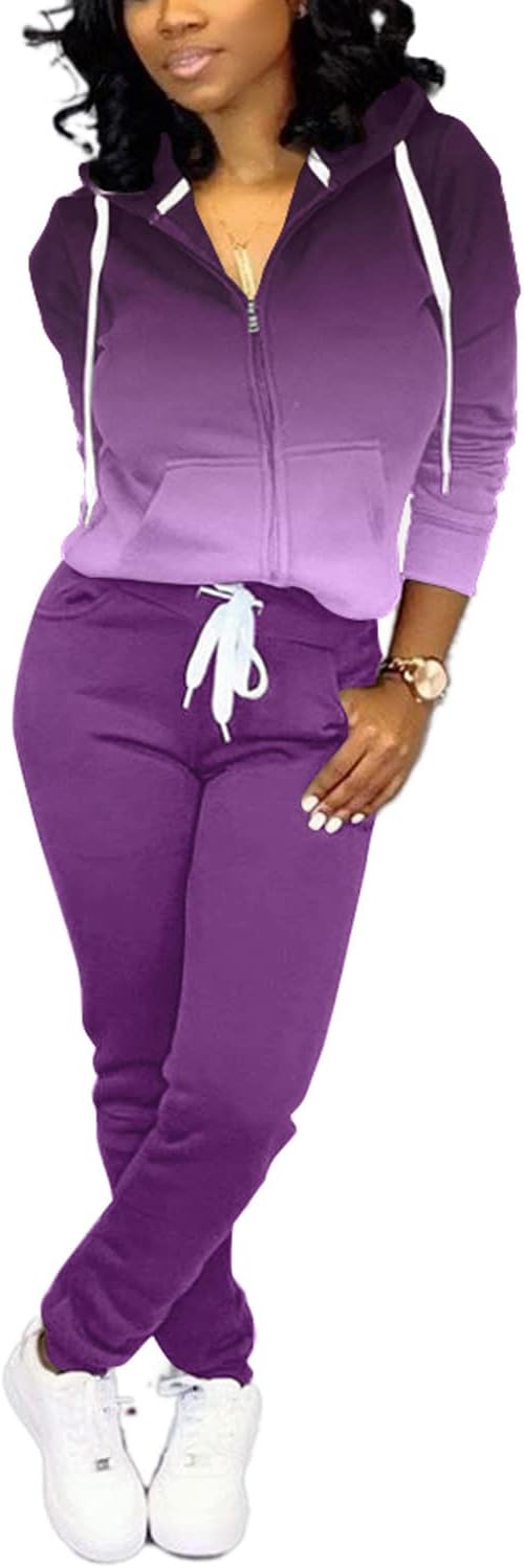 Nimsruc Two Piece Outfits for Women Casual Tracksuit Set