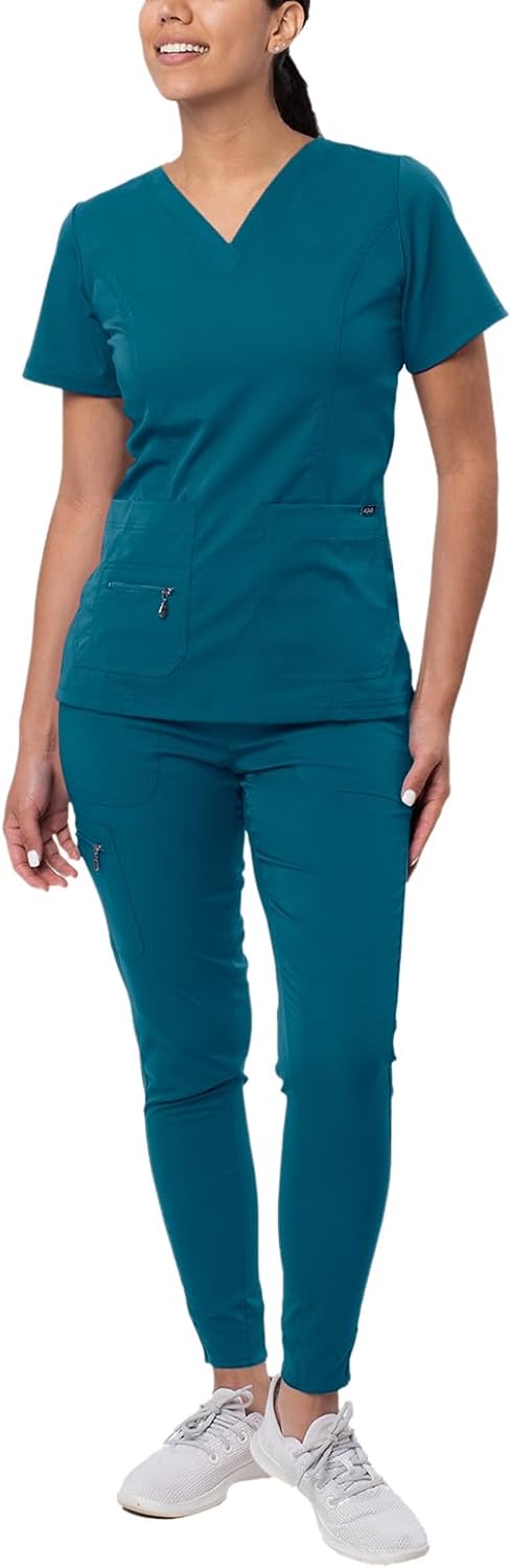 Adar Pro Flawless Plus Scrub Set for Women - Stylish Comfort