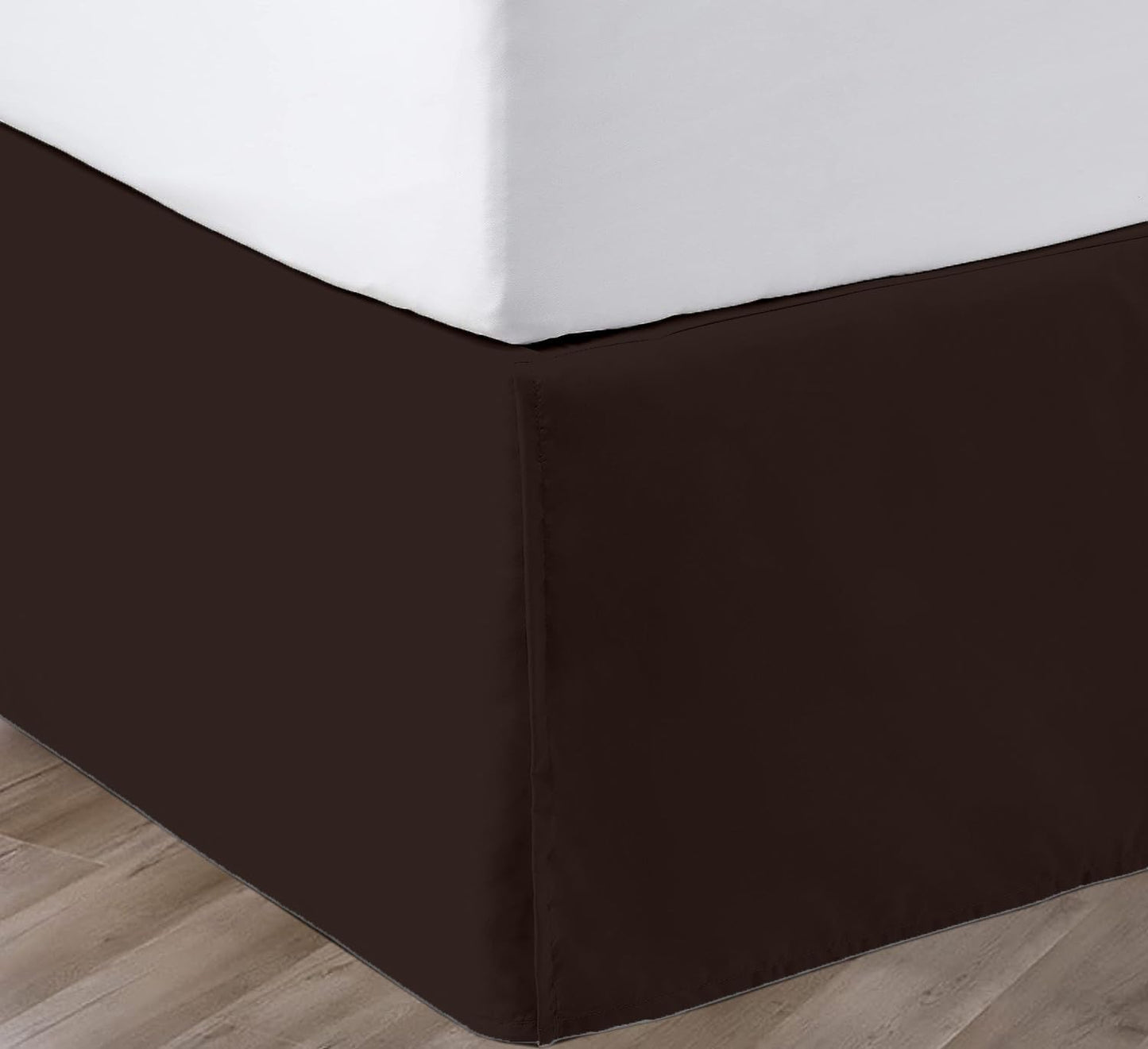Elegant Pleated Bed Skirt with 15 Inch Drop for Full Size Beds
