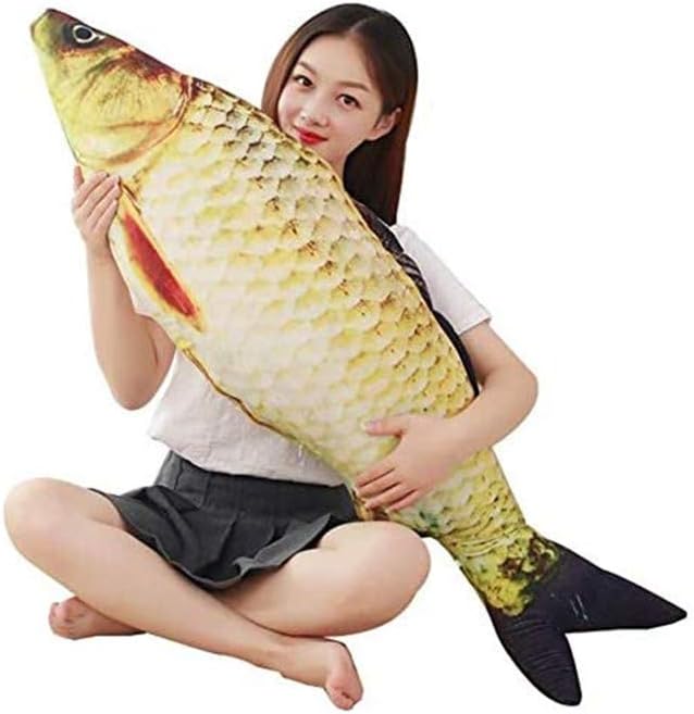 JULAN 3D Giant Carp Plush Pillow - Cozy Home Decor Essential!