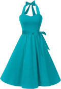 Vintage Polka Audrey Dress 1950s Halter Retro Cocktail Dress our