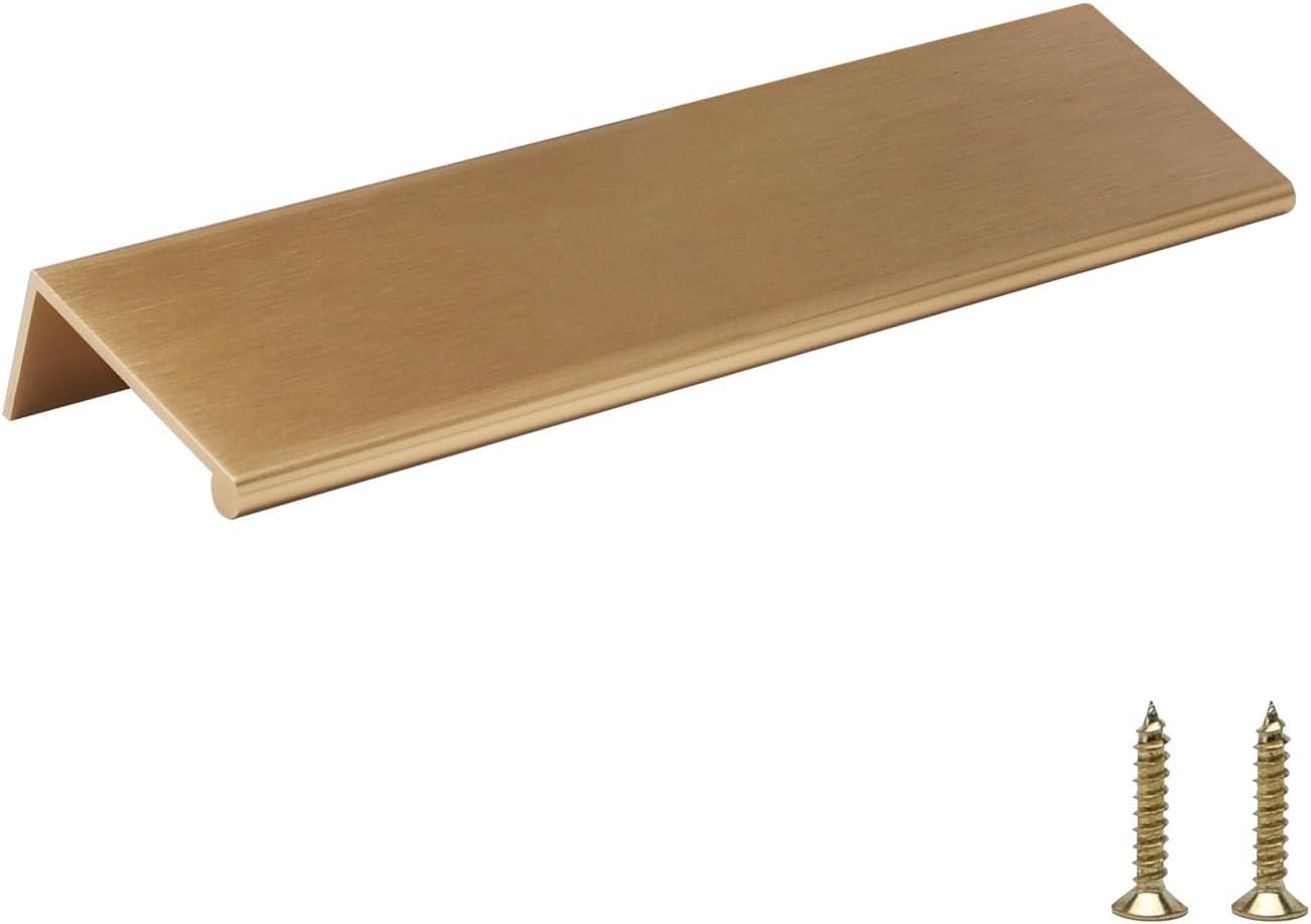 Champagne Bronze Cabinet Pulls - Elegant 5in Edge Pulls for Kitchen