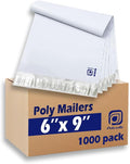 POLYSELLS 6x9 in Poly Mailers 1000-Pack - Durable Waterproof Mailers